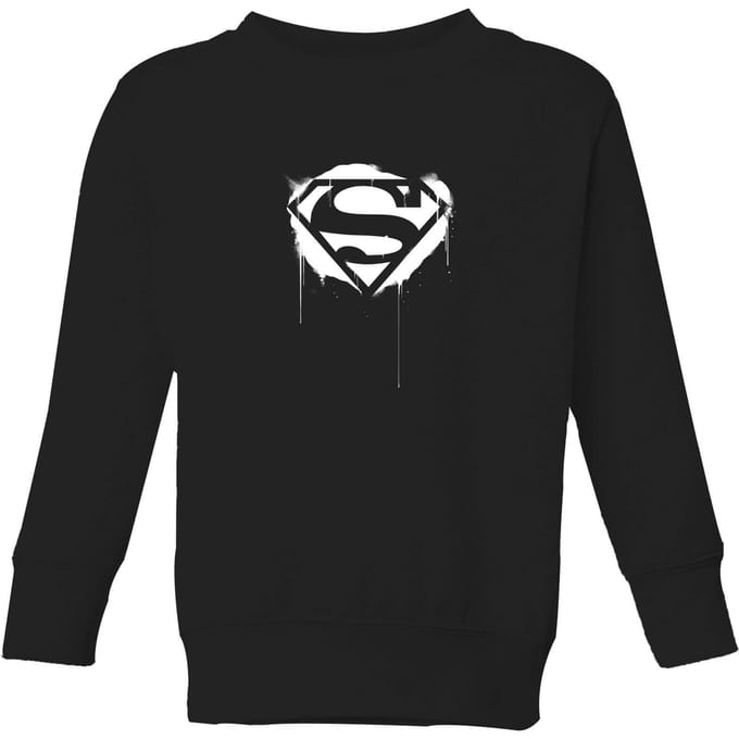 Justice League Graffiti Superman Kids' Sweatshirt - Black - 134/140 (9-10 jaar)