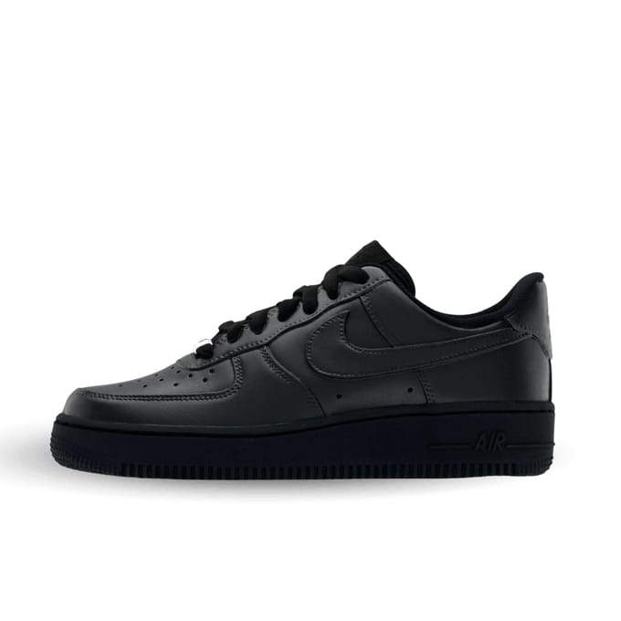 Nike Air Force Sneakers Dames - Zwart - Maat 41 - Leer, Textil