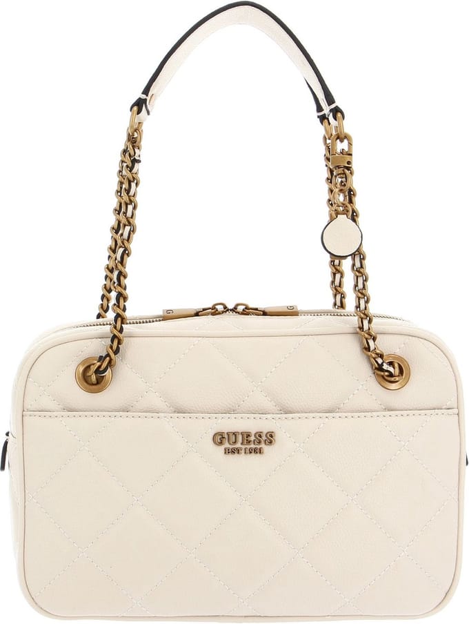GUESS Schoudertas Avondtas Abey Top Zip Shoulder Bag Stone Crème