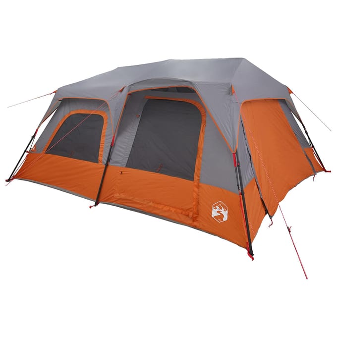 vidaXL - Directe - Tent - 10-persoons - Grijs - en - Oranje