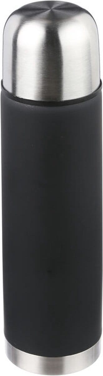 5Five RVS Afgedichte isoleerfles 0.5L h25cm zwart zwart