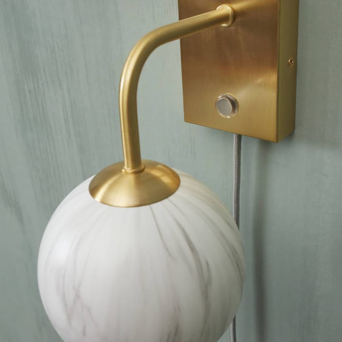 IT´S ABOUT ROMI IT'S ABOUT ROMI Carrara wandlamp goud/marmer