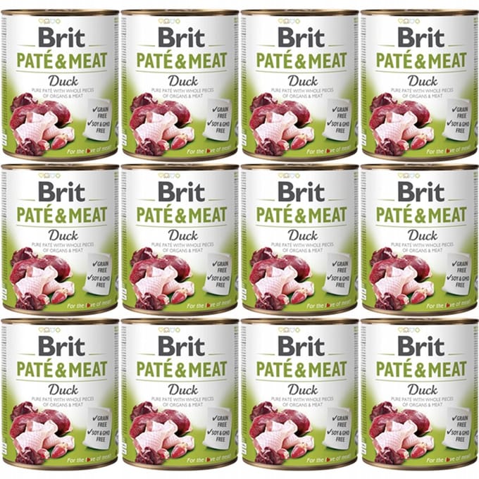 Brit Paté & Meat Serie - Hondenvoer - Eend - 800g - Volledig Diervoeder