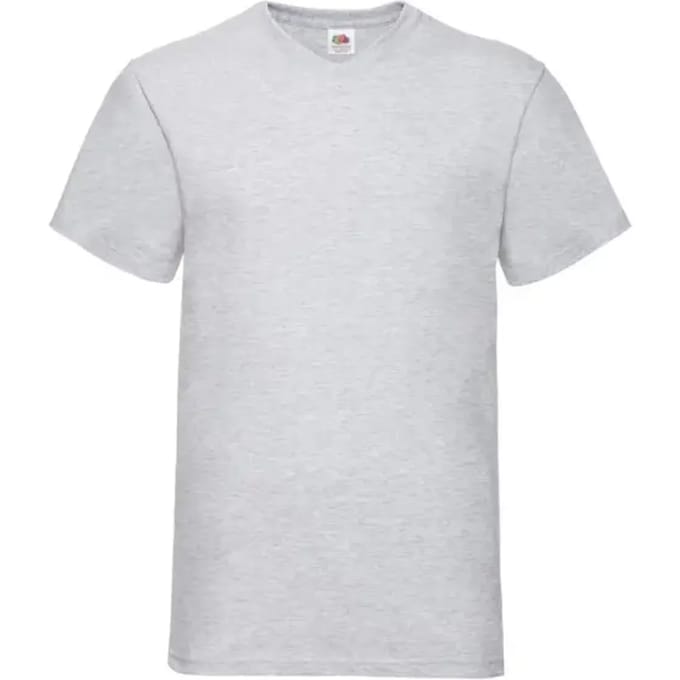 T-shirt met V-hals Fruit of the Loom Valueweight