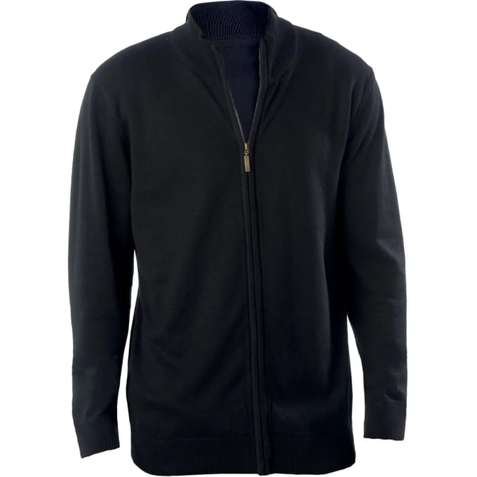 Kariban Heren cardigan met rits K961 - Grey Melange - S