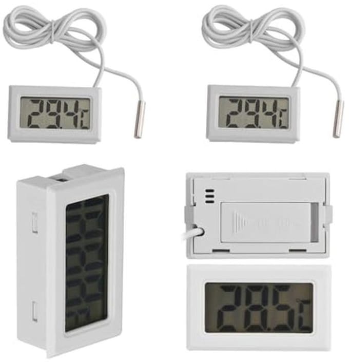 Digitale Thermometer met LED-display voor Externe Sondesensor - Ideaal voor Koelkast en Aquarium