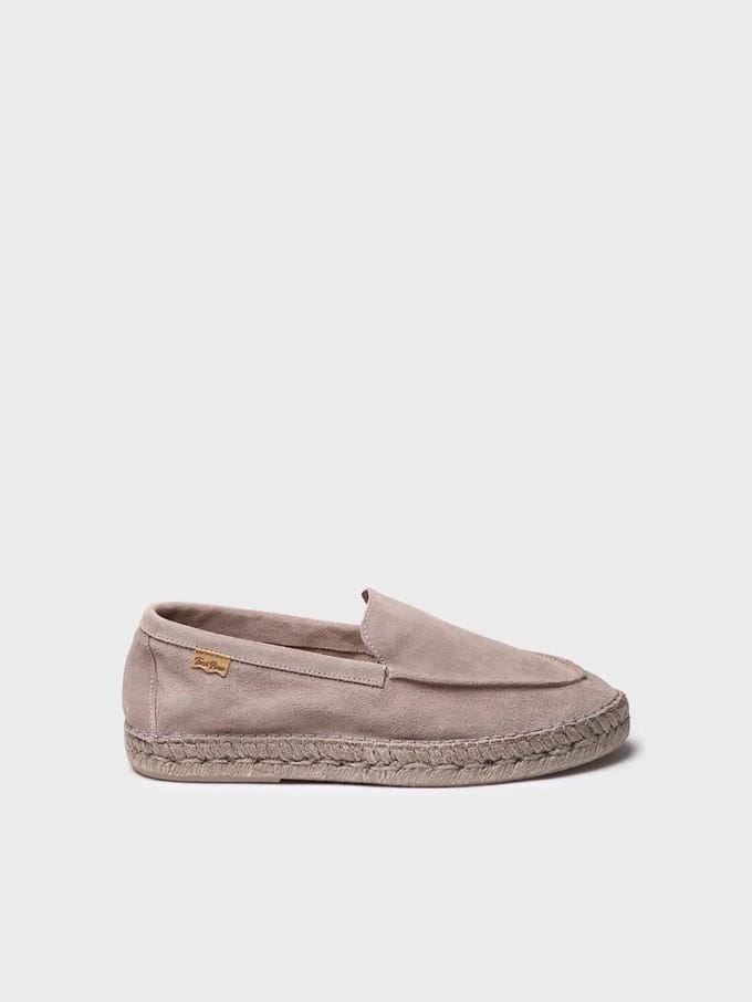 Gesloten espadrilles voor heren van suède met jute zool | MAX