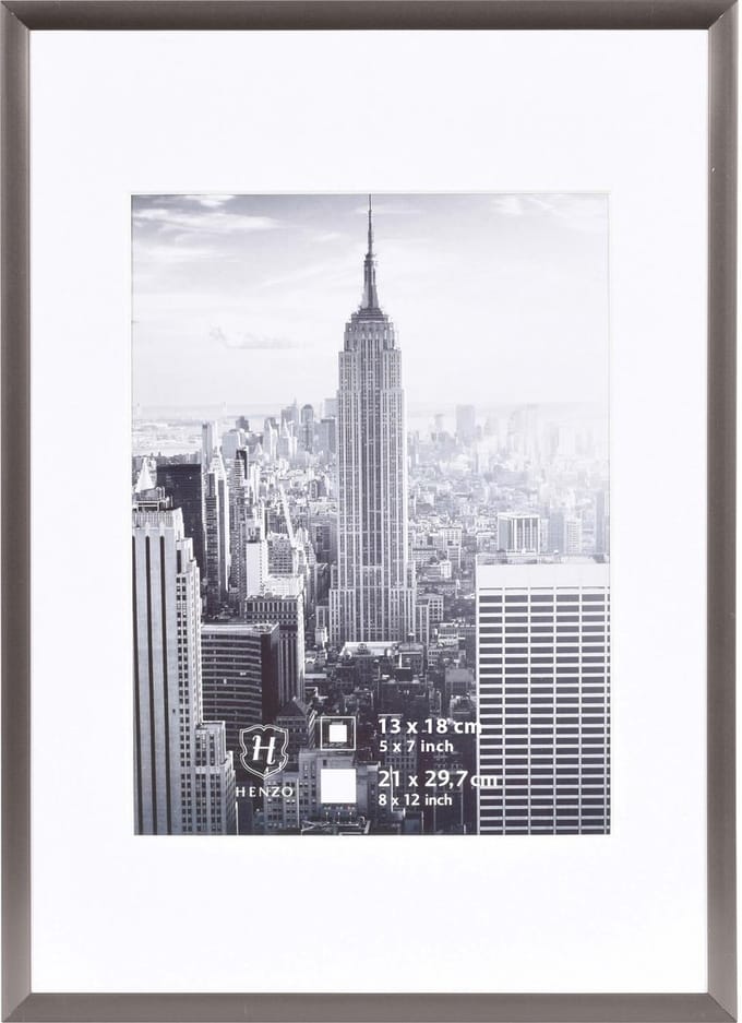 Fotolijst - Henzo - Manhattan - Fotomaat 21x30 cm - Donkergrijs