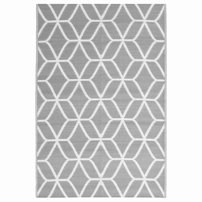 vidaXL - Buitenkleed - ARAKIL - 140x200 - cm - polypropeen - grijs