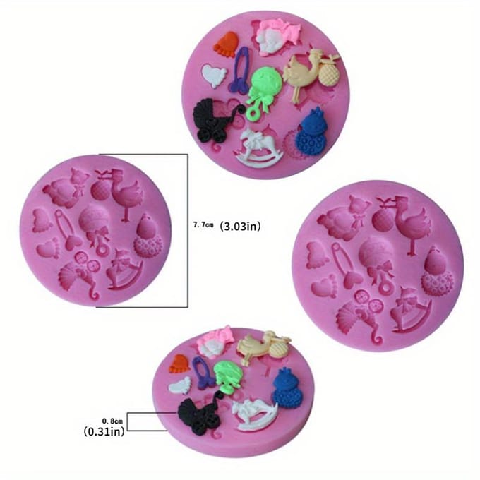 1 stuks Silicone Leuke Dieren Vormige Mallen Perfect voor Knutsel Klei Mal roze