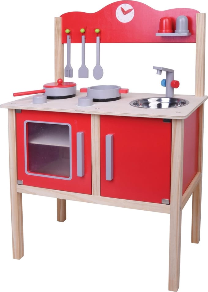 Playwood - Houten speelkeuken rood