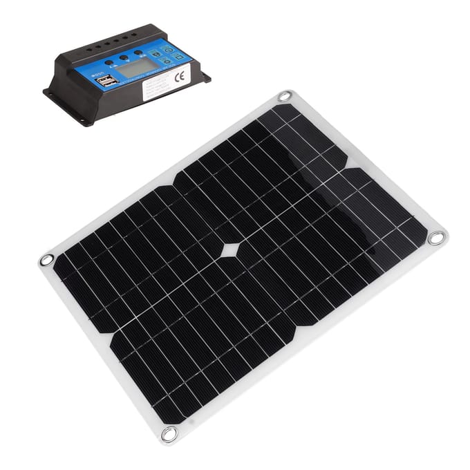 15W Zonnepaneel Kit Dubbele USB DC Uitgang 100A Controller Zonnecellen voor Auto Boot BatterijController white
