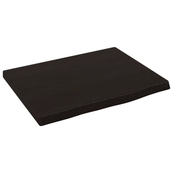 vidaXL - Wastafelblad - 40x30x2 - cm - behandeld - massief - hout - donkerbruin