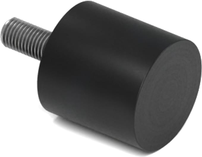 Rubbermagazijn - Trillingsvoet - Type D - 15x15mm - M4 - Set 10 stuks