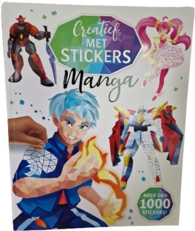 Creatief met stickers manga - 1000 stickers - Stickeren op nummer