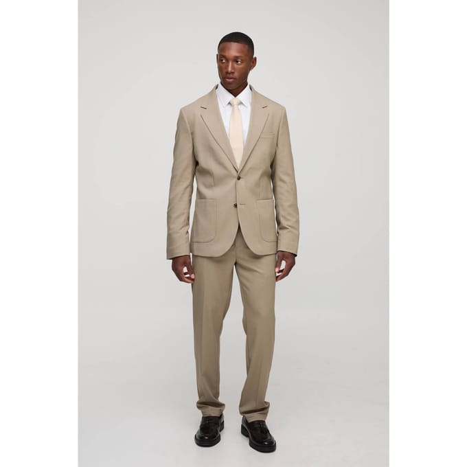 Slim Fit Blazer | Taupe | Size 46