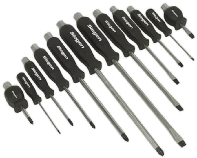 Hamer Thru Schroevendraaier Set - 12 Stuks van Chroom Vanadium Staal