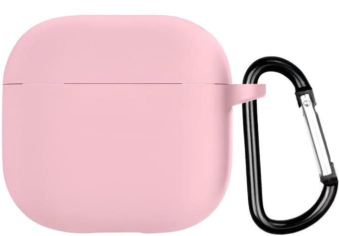 Studio Air® Airpods 4 Hoesje - Met Haak - Soepele Siliconen Case - Roze