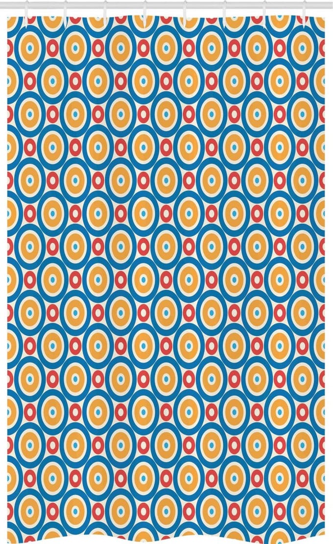 ABAKUHAUS Badgordijn – Geometrisch 120x180 cm – Polyester