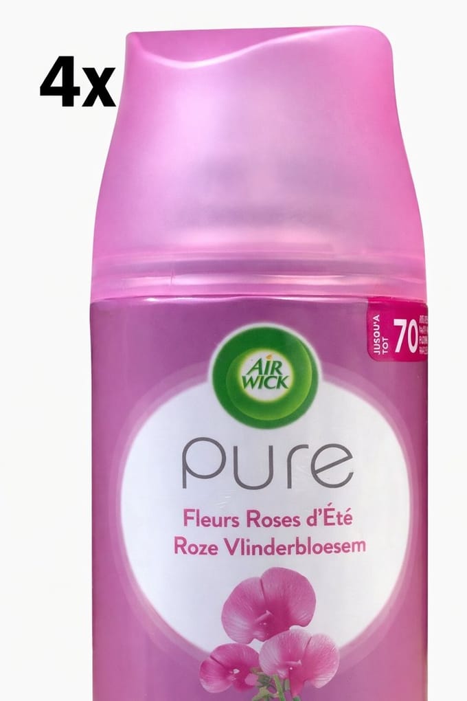 (4x) Air Wick - Luchtverfrisser - Navulling - Roze Vlinderbloesem - 4x250ml