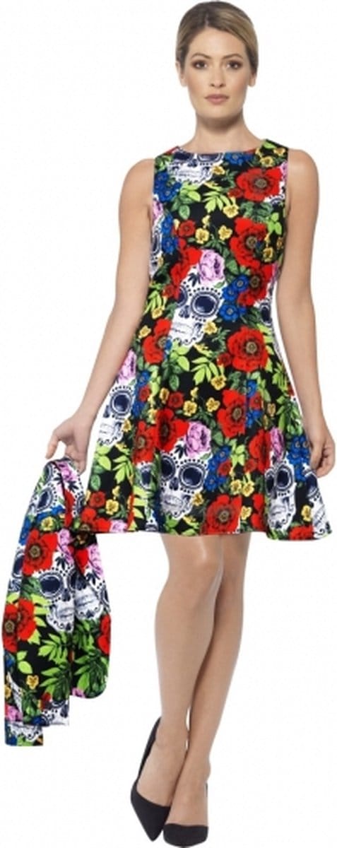 Day of the Dead print kostuum voor dames 40/42
