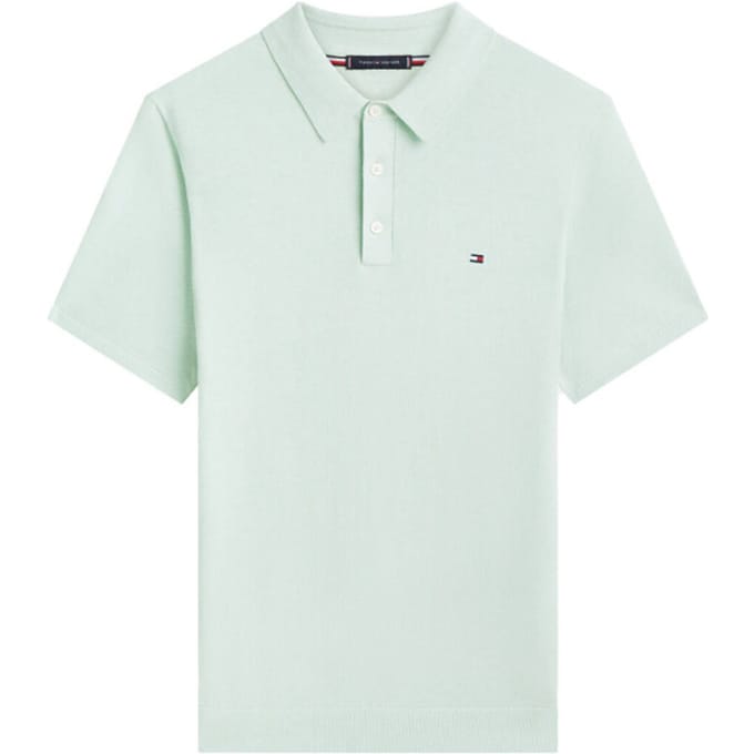 regular fit gebreid poloshirt van puur katoen