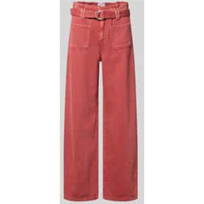 wide leg jeans met riem