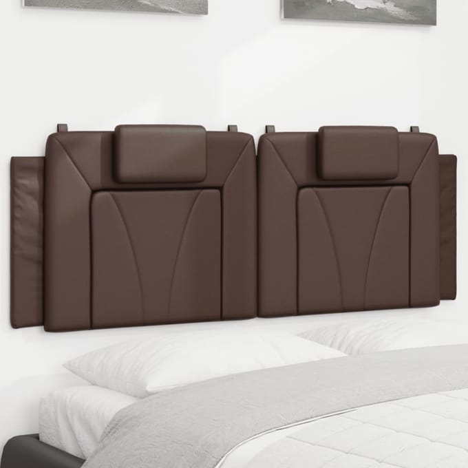 vidaXL - Hoofdbordkussen - "Viana" - 140 - cm - kunstleer - bruin