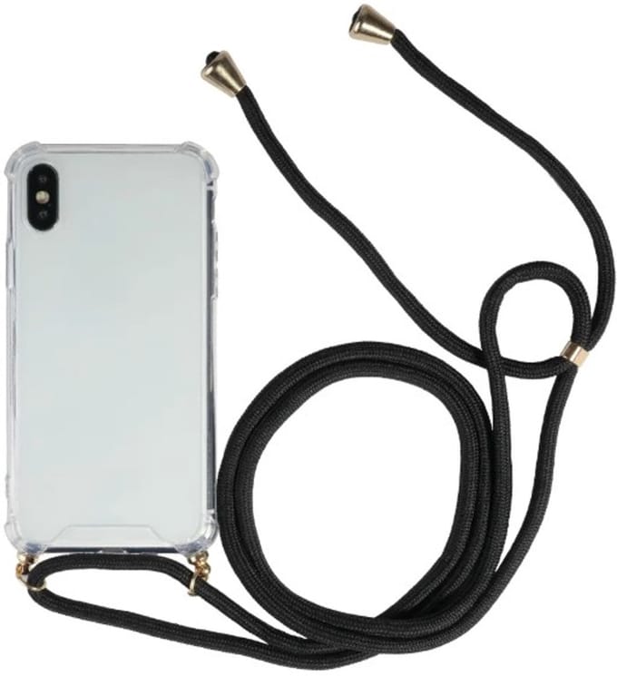 Go Go Gadget - Backcover - Zwart koord - Geschikt voor iPhone X / iPhone XS - Transparant