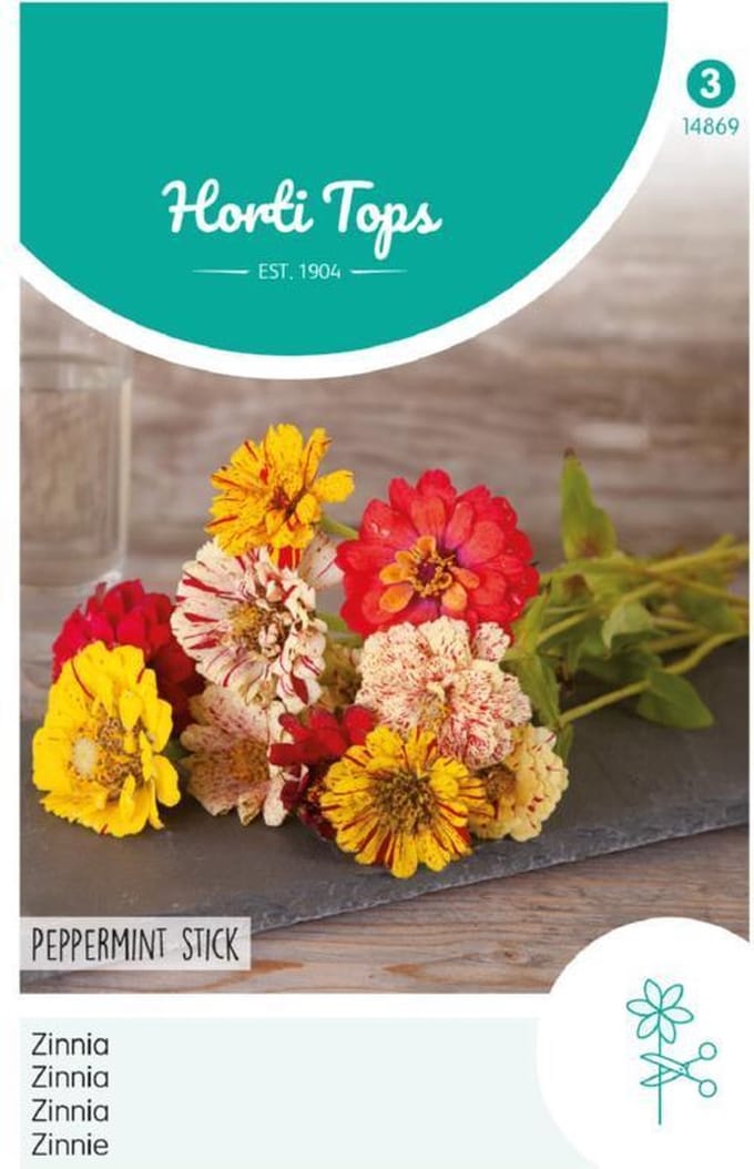 Hortitops Zaden - Zinnia Peppermint Stick