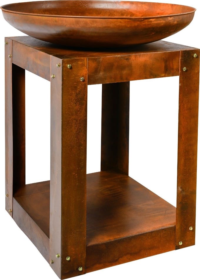RedFire - Vuurschaal - Selki - Met houtopslag - 80 cm