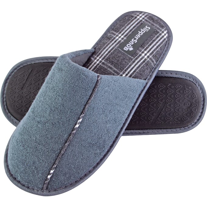 Slipper Snob - Heren Indoor Slip On Mule Slippers - Grijs