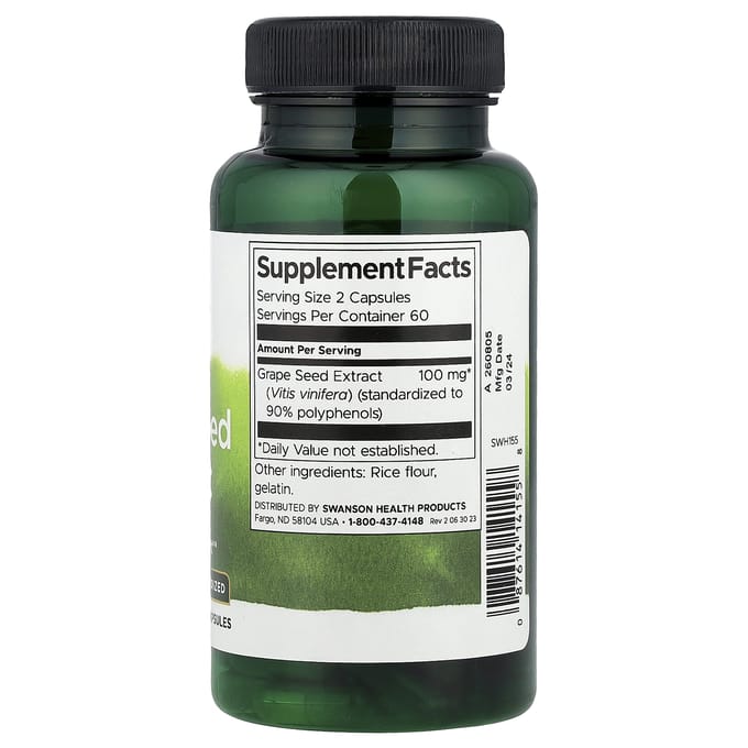 Druivenpitextract, 50 mg, 120 capsules