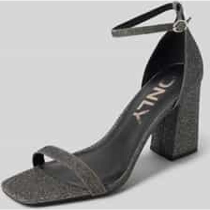 Sandalen met hak in glitterlook, model 'ANYX'