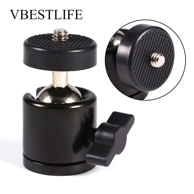 VBESTLIFE 360 graden draaibare 1/4   schroef kogelkop montage kogelkop standaard beugel black