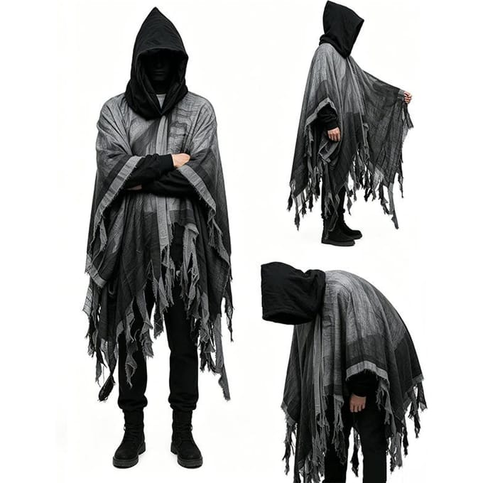 Cape de la Mort Noire pour Halloween One size fits all adults noir