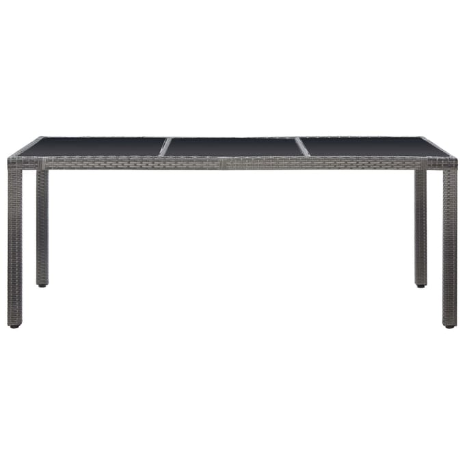 vidaXL - 9-delige - Tuinset - poly - rattan - grijs
