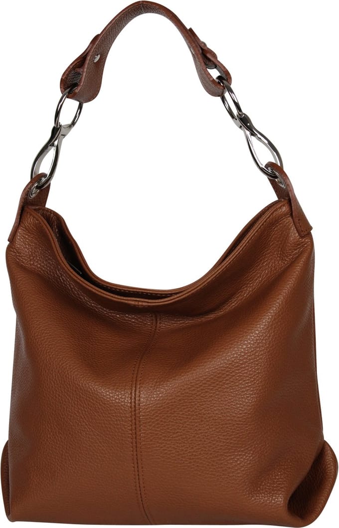 AmbraModa GL033 - handtas - echt leer - Cognac