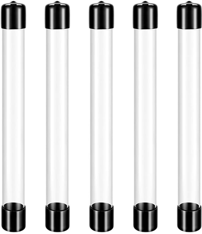 Dailygoods- Opbergbuizen 5 Stuks - Doorzichtige Plastic Buizen - Met