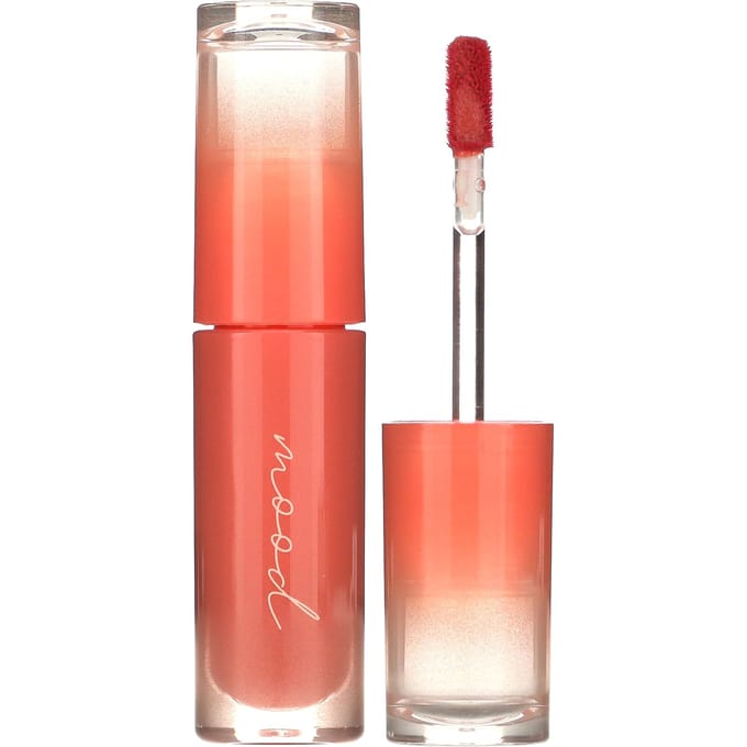 Peripera, Ink Mood Glow Tint, 02 Coral Influencer, 4g (0.14oz) red