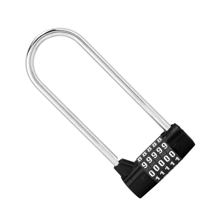 Zinklegering U-vorm Combinatie Cijfer Wachtwoord Code Slot Extra Lang Kastdeur Hangslot white