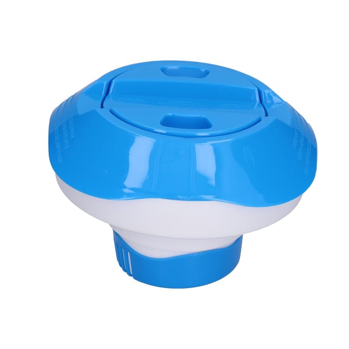 Distributeur de pastilles de chlore flottant télescopique de 8 pouces, dispositif de dosage pour accessoires de piscine blue