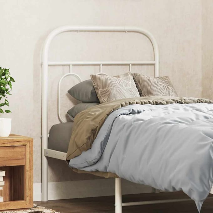 vidaXL - Vervangend - hoofdbord - 75 - cm - metaal - wit