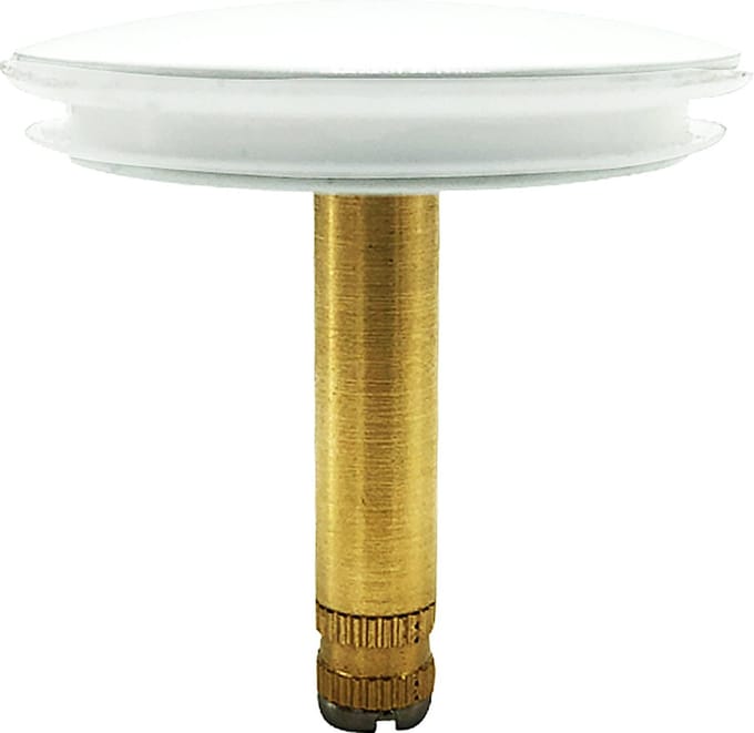 RVS Badkuip Afvoerplug badkamer - Badkuipstop met afdichting – verstelbare Gootsteenstop universele Afvoerplug - 43 mm Wit