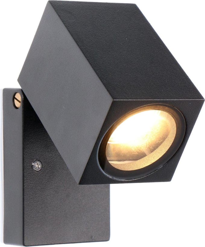 LED's Light LED Buitenlamp Muurlamp - Siena Spot GU10 - Kantelbaar - Zwart