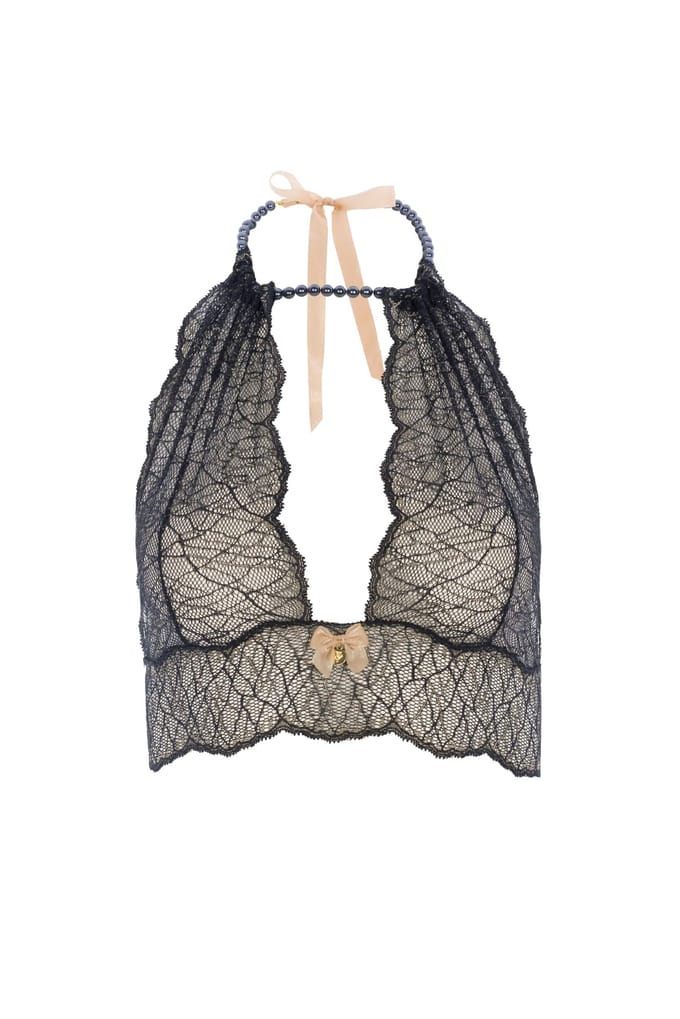 Bracli | Sydney Pearl Thong Set Dark | Black | Luxury Lingerie size Plus size plus