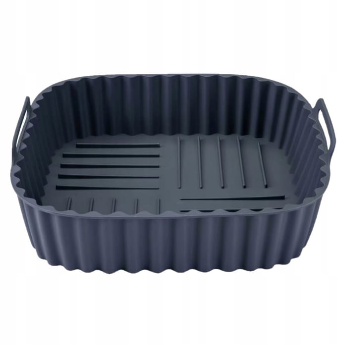 Siliconen Airfryer Inzetstuk Vierkant 19x19 cm Grijs