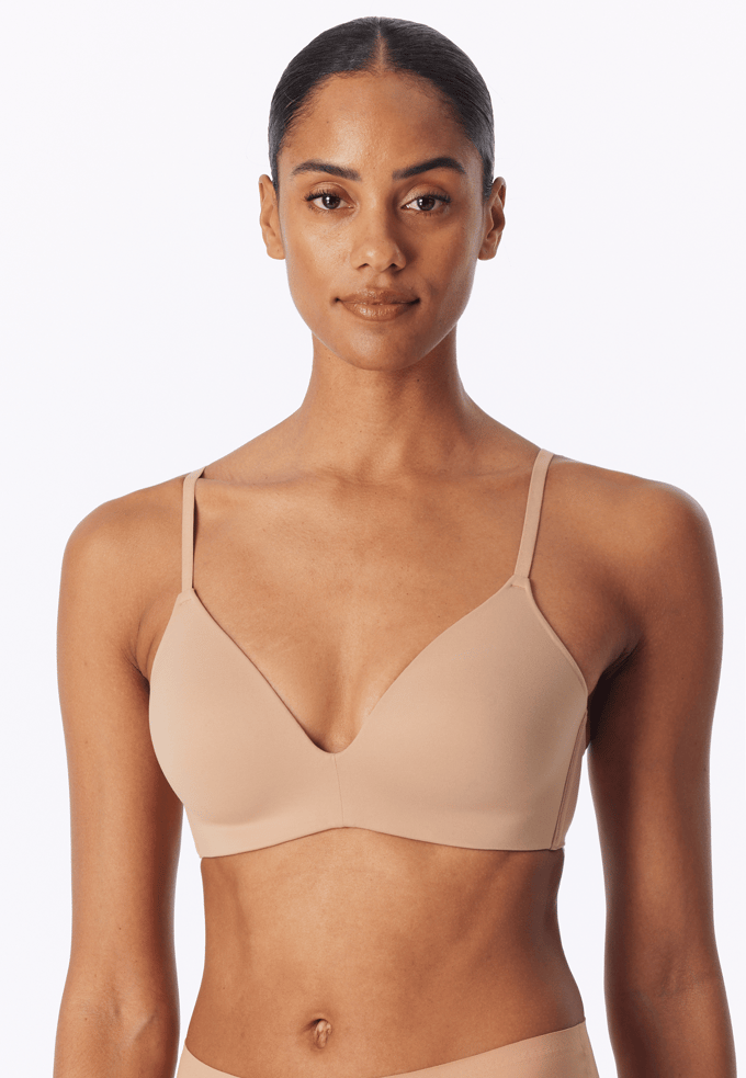 Schiesser Invisible Soft BH - zonder beugels- voorgevormde cup - Dames - Beha maple beige