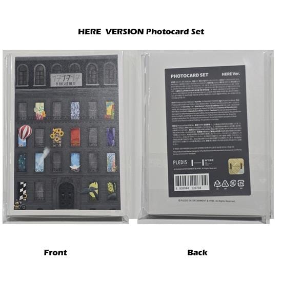 Seventeen 17 est ici ensemble de cartes photo gray