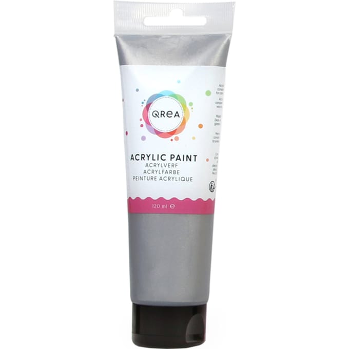 Acrylverf Qrea 120 ml zilver